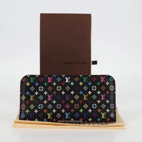 LOUIS VUITTON Multicolor Portefeuille Insolite Wallet Black M60271 Auth yk18491V - Picture 13 of 16